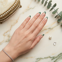 Emerald Green French Tip Nails