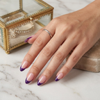 Purple French Tip Almond Nails NailOLash