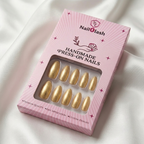 Almond Shaped Metallic Gold Nails