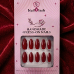 Deep Wine Glossy Nails
