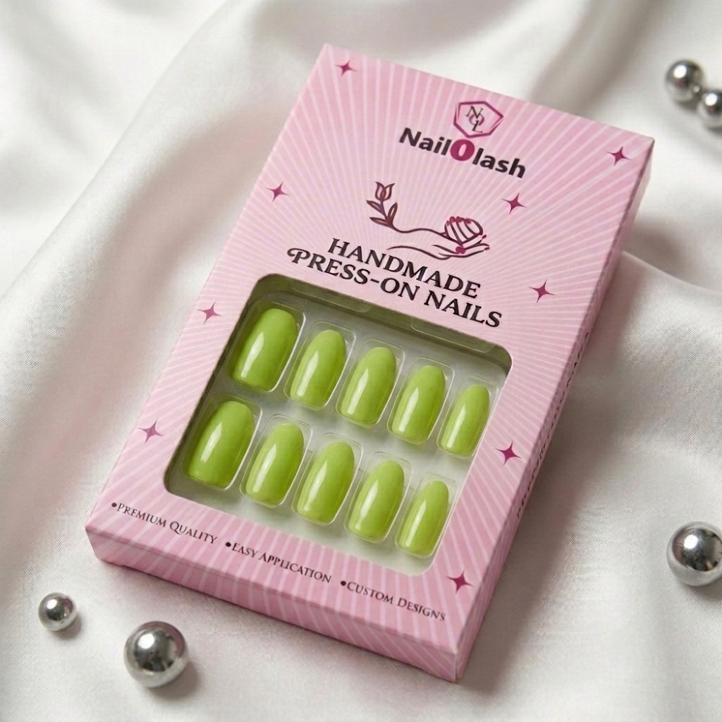 Neon Green Press-On Nails