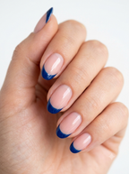 Blue French Tips PressOns NailOLash