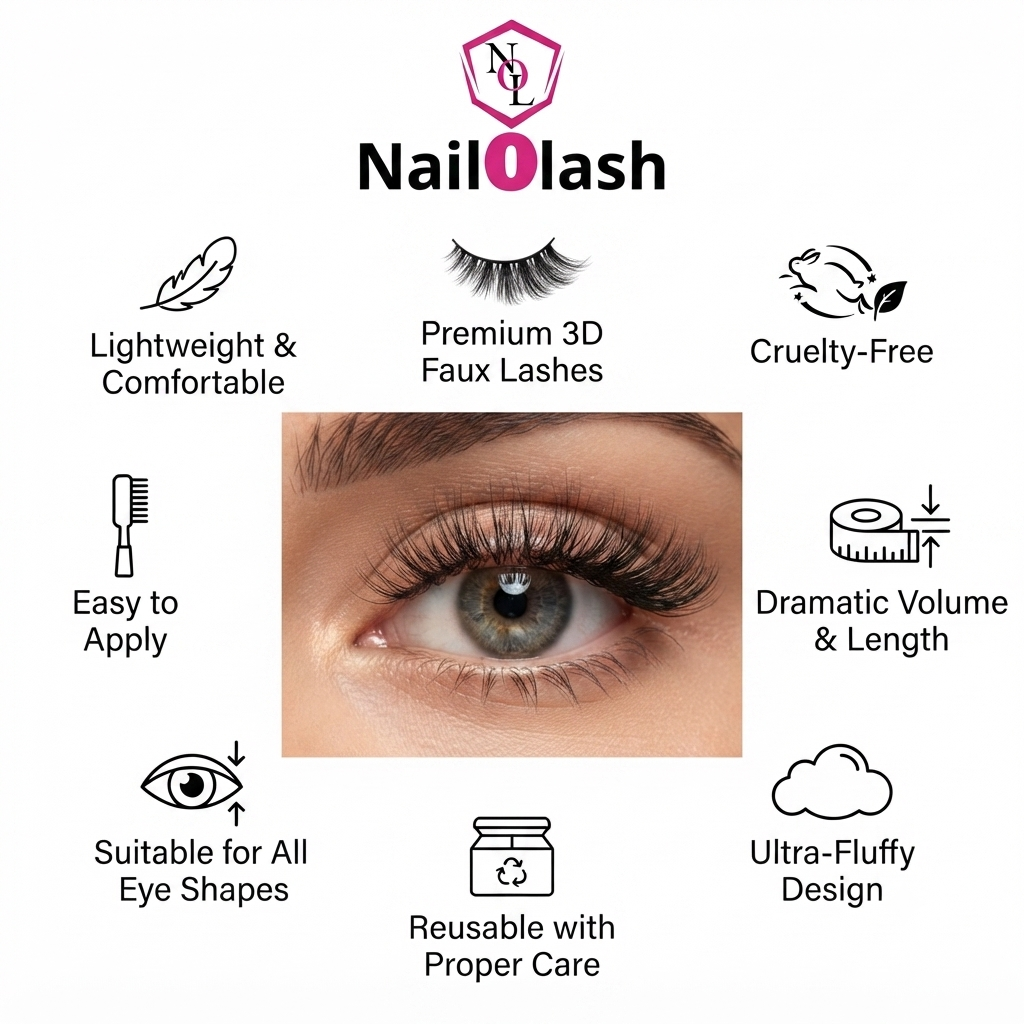 Bushy Mink False Eyelashes Nail O Lash