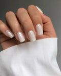 Glossy Snow White Nails