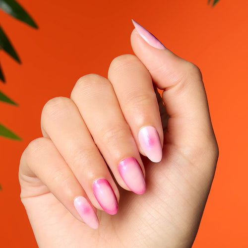Almond Pink Ombre Nails Nail O Lash