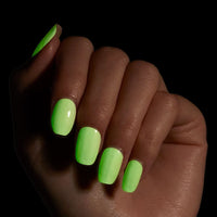 Square Shaped Neon Green Nails Nail O Lash