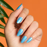 Shimmer Blue Nails Nail O Lash