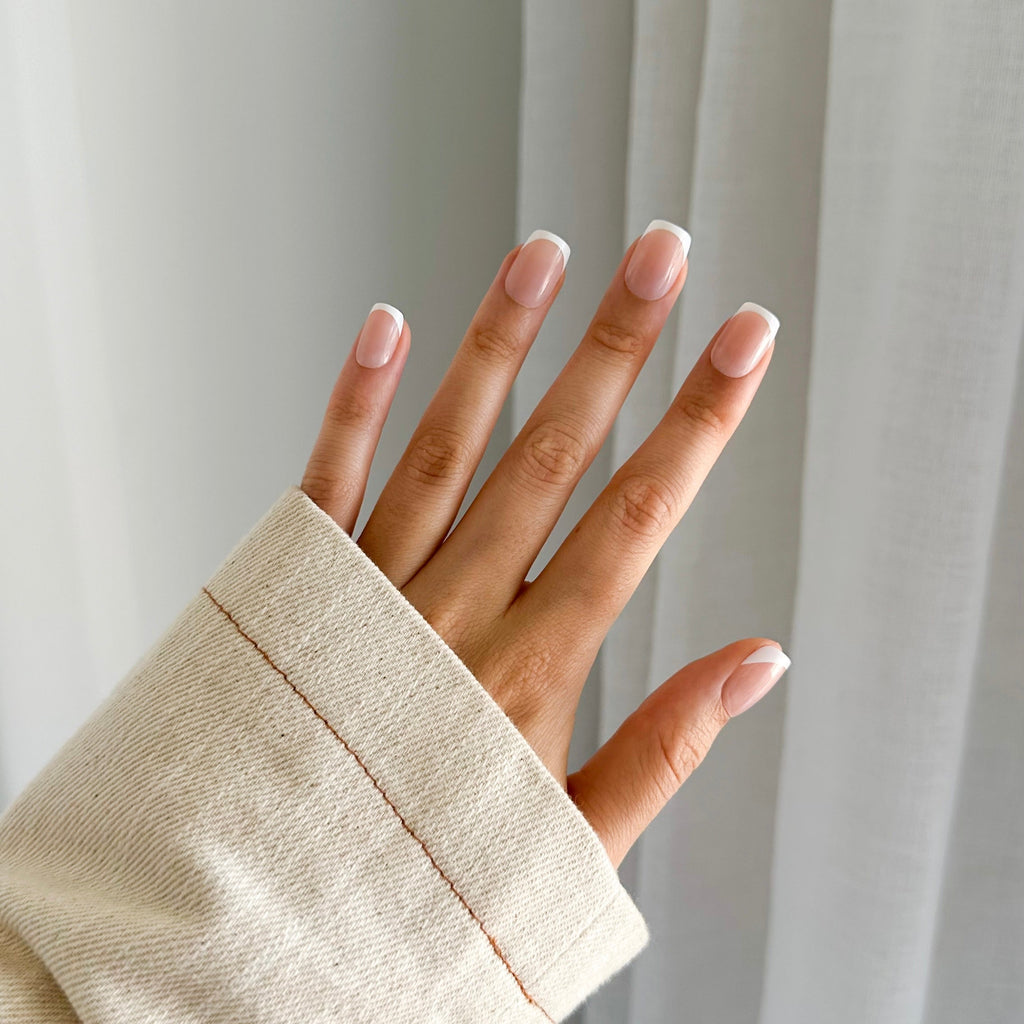 French Tip Gel Press-On Nails