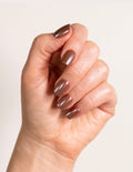 Glazed Cocoa Press On Nails Short Square