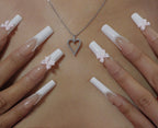 Classics white bow long coffin set