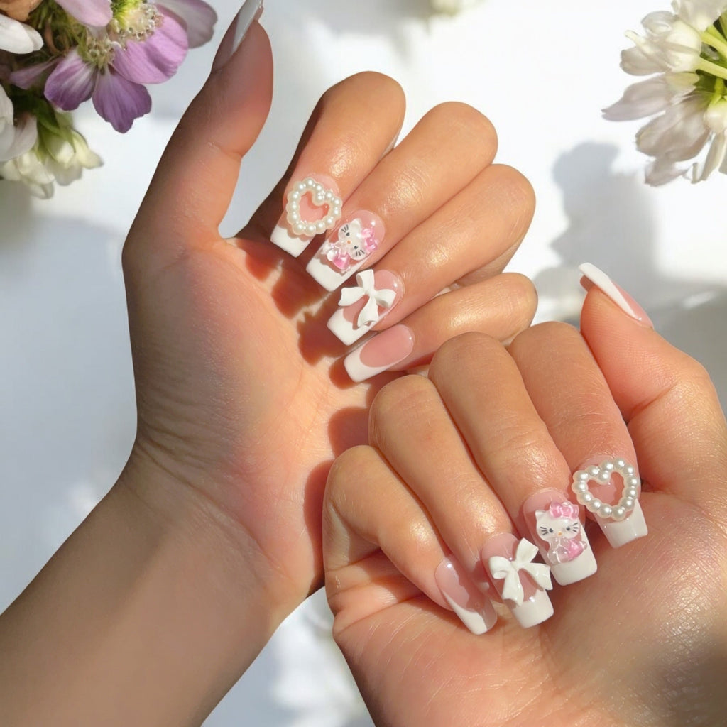White French Tip Hellokitty