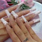 Classics white bow long coffin set