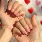 Crimson French tip Almond Set