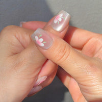 Pearl Cat Eye Floral Nails Nail O Lash