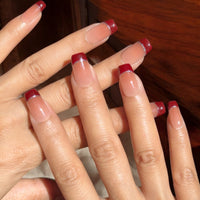 red french tip City Pink Nailshop