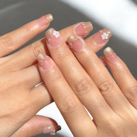 Short white flower set Nail O Lash