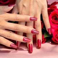 Sunlit Surge red Nail O Lash