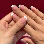 white french tip short set