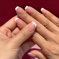 white french tip short set Nail O Lash