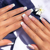 White out bloom Nail O Lash