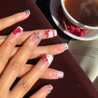 short red Hellokitty Nails Nail O Lash