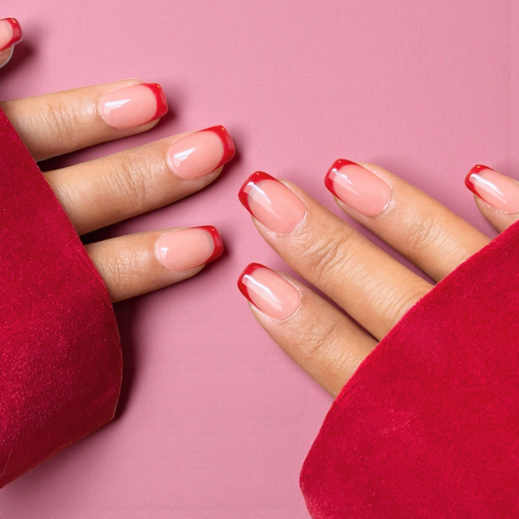 Red Short French tip