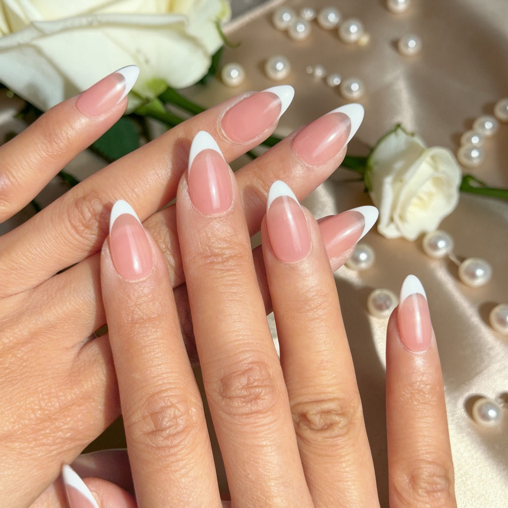Short Almond French Tips