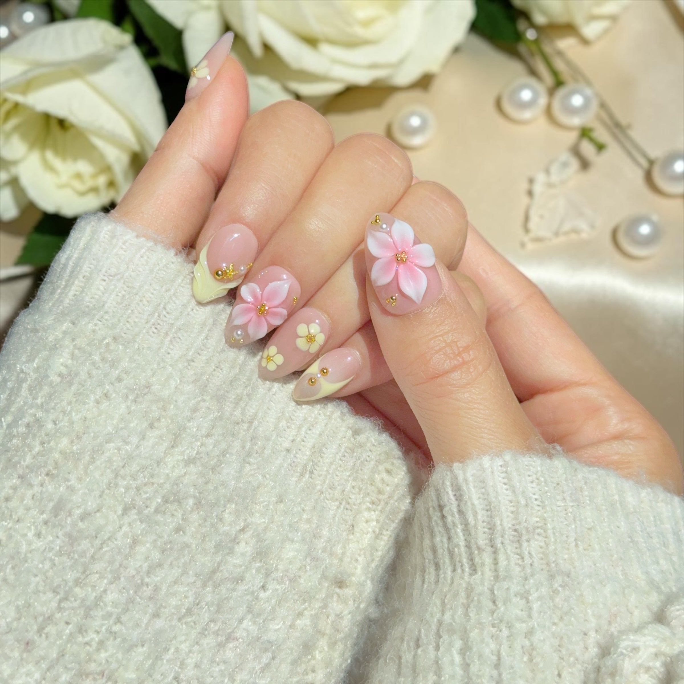 pink blossom latte