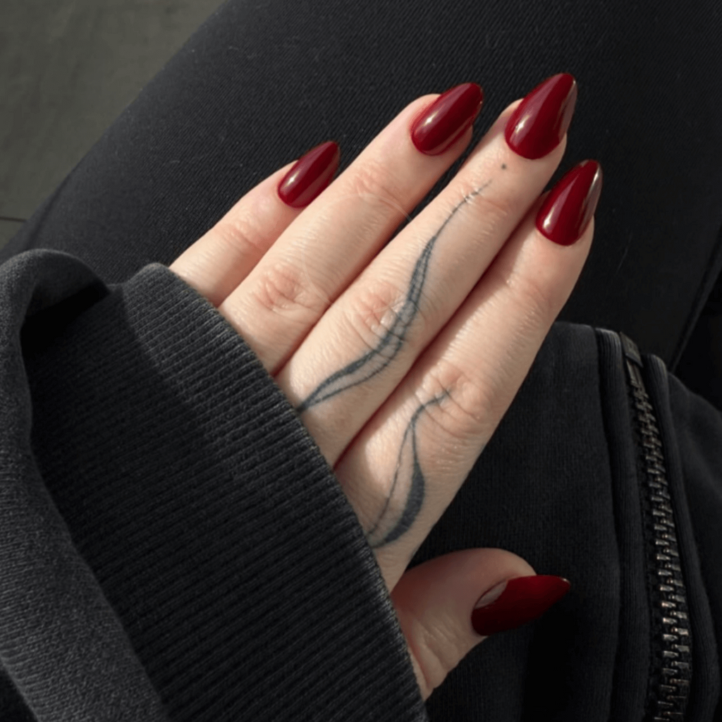 Red Wine Gel Press-On Nails