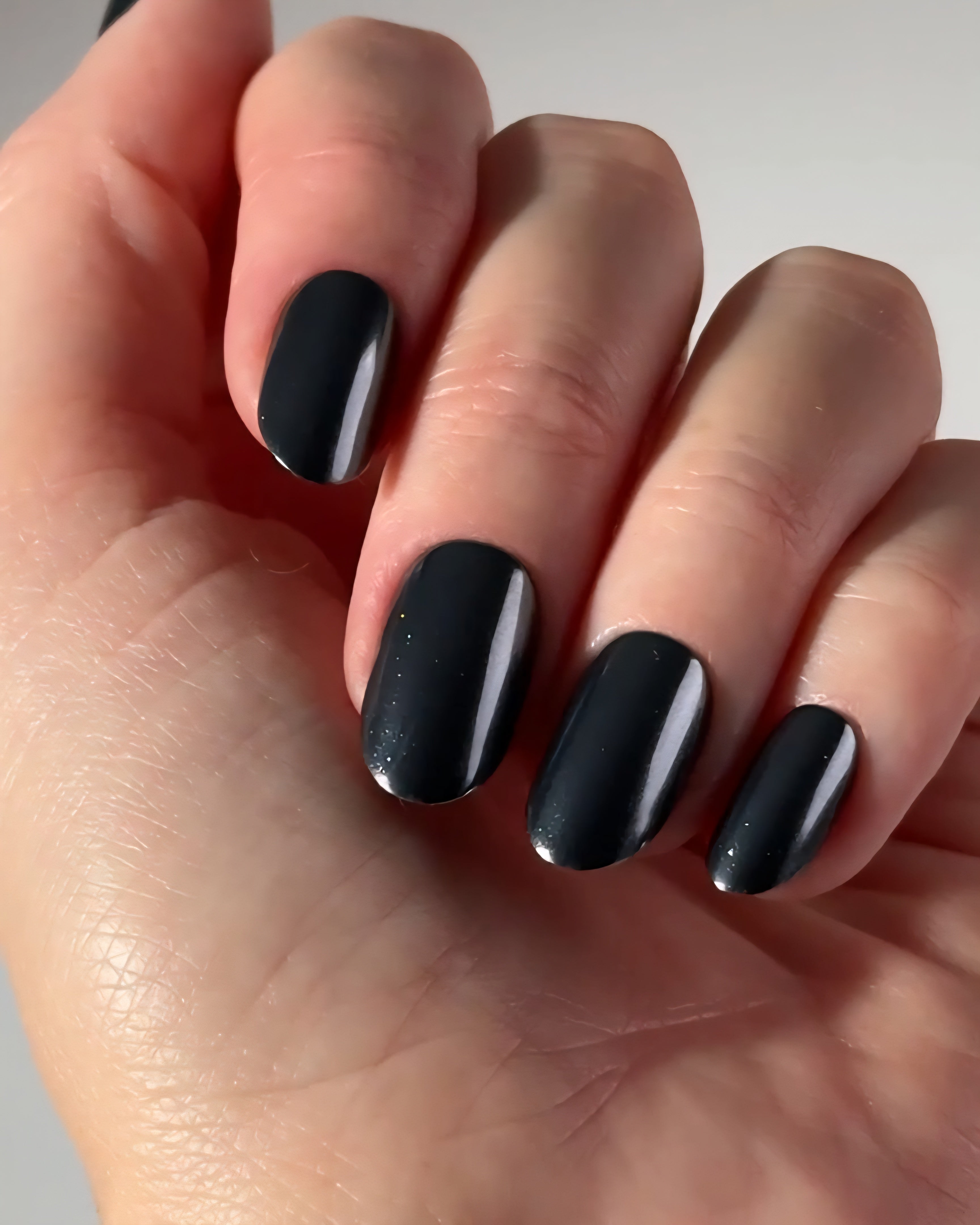 Mirror Shine Black Nails