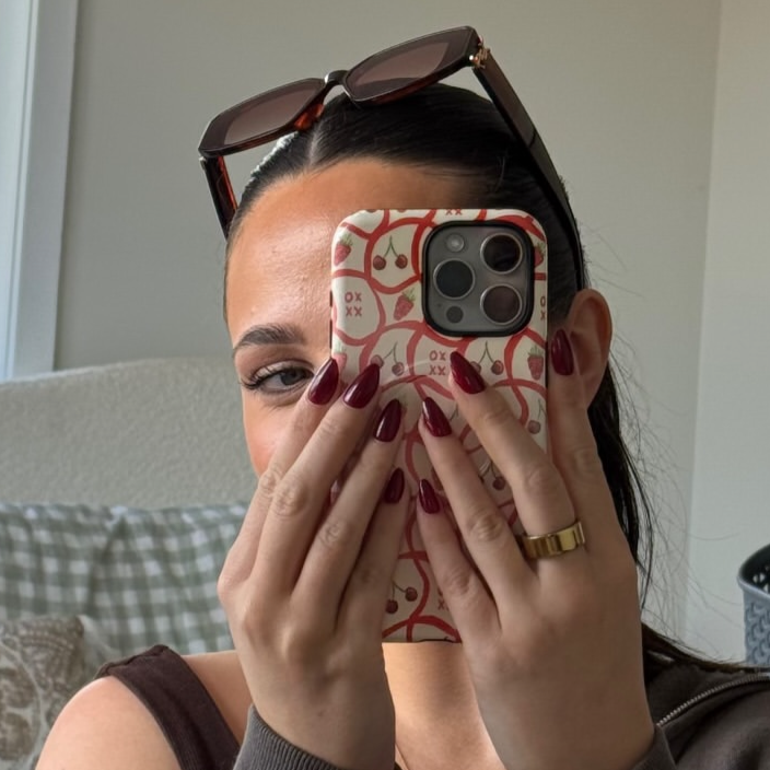 Red Wine Gel Press-On Nails