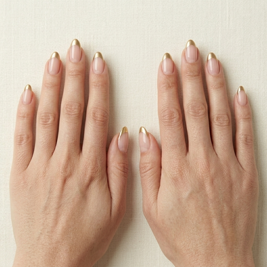 Gold Tip French Press-On Nails