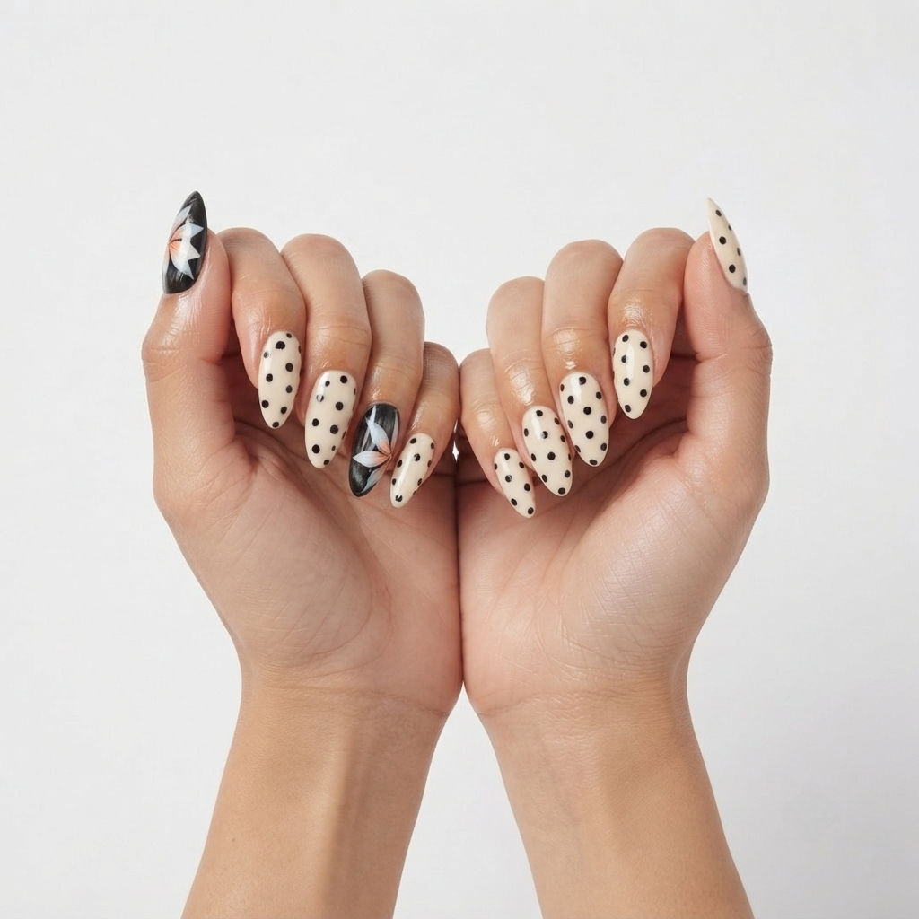 Polka Art Press-On Nails Nail O Lash