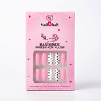 Pink Nails With Polka Dots Design Nail O Lash