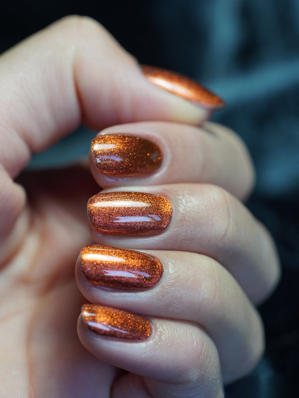 Bronze Glitter Press-Ons Nails Nail O Lash