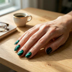 Green Cat Eye Press-Ons Nail O Lash