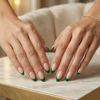 Green French Press-On Nails