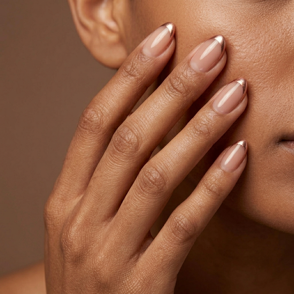 Gold Tip French Press-On Nails
