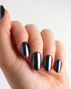 Black Chrome Press-On Nails