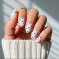 Black & White Polka Dots Nails