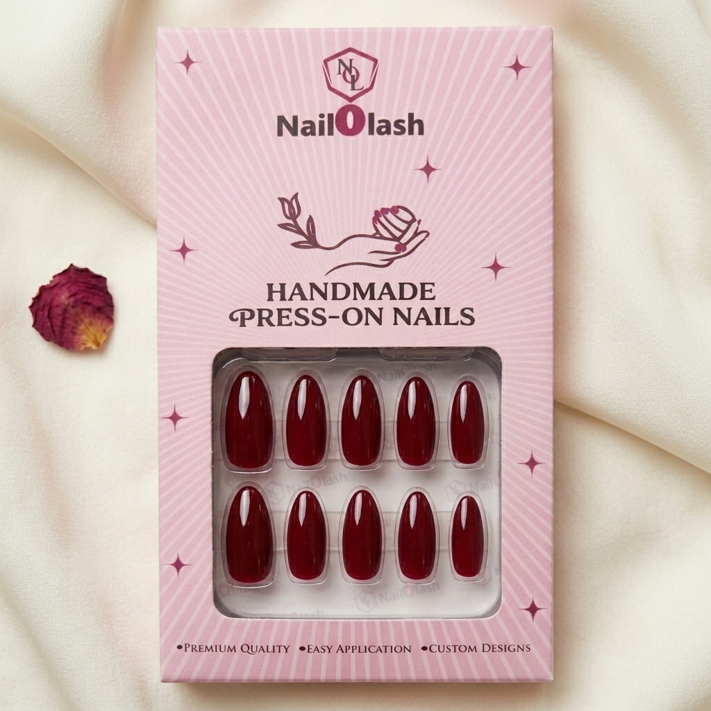 Glossy Red Press-On Nails