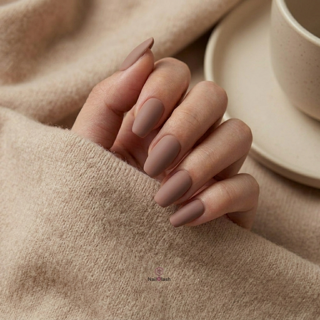 Nude Brown Press-On Nails