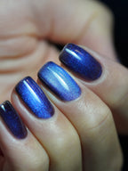 Blue Glitter Press-Ons Nail O Lash