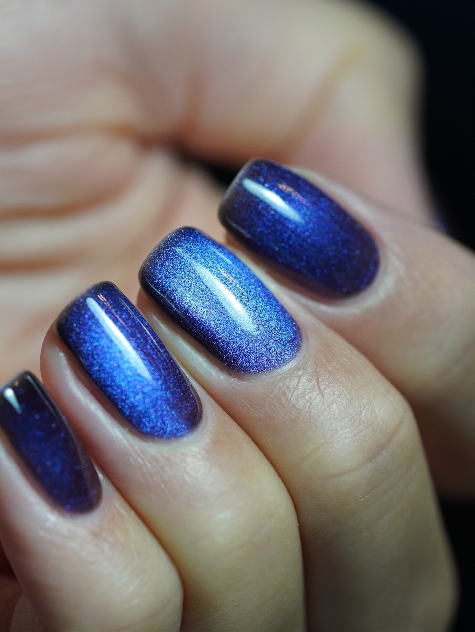 Blue Glitter Press-Ons Nail O Lash