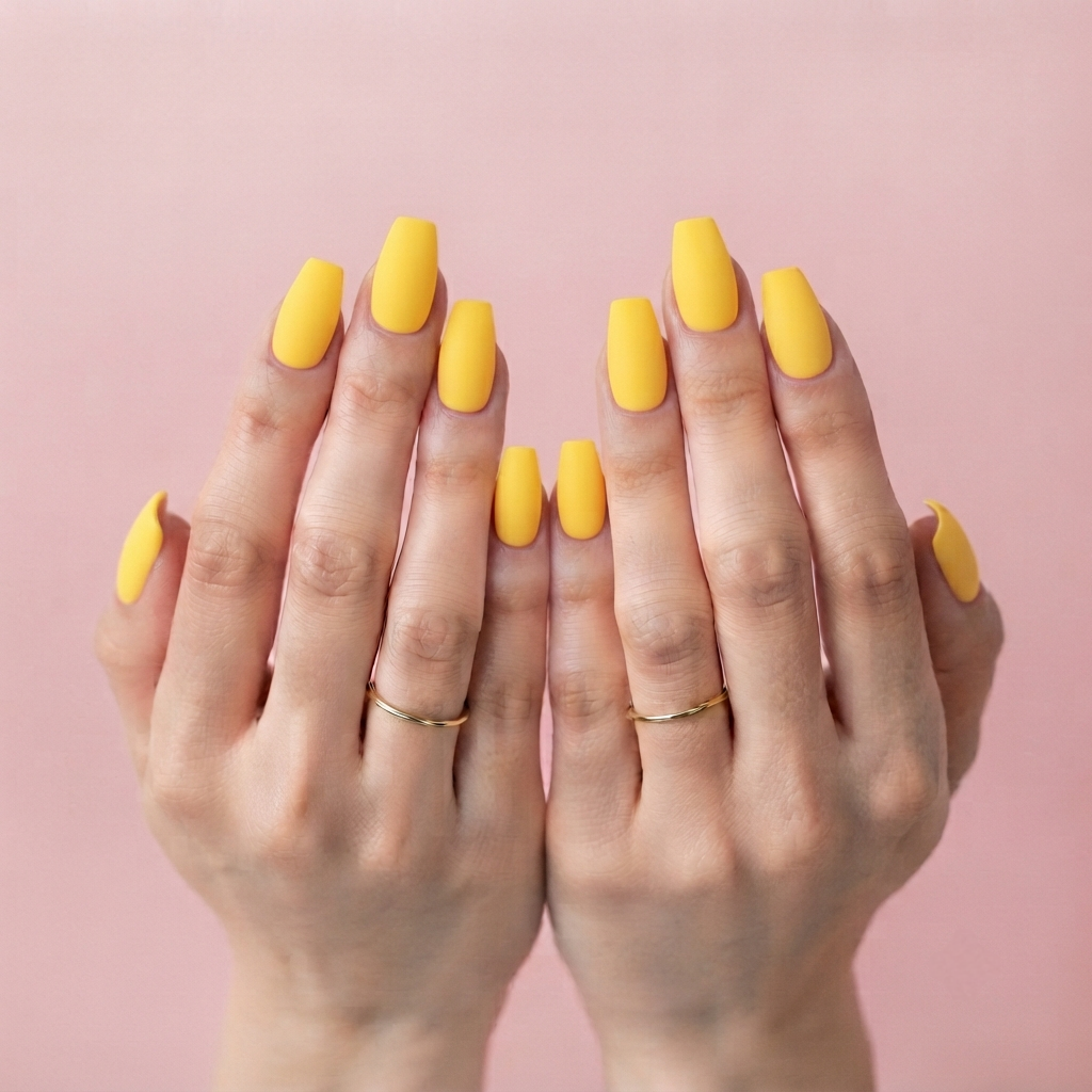 Yelling Yellow Press-Ons Nail O Lash