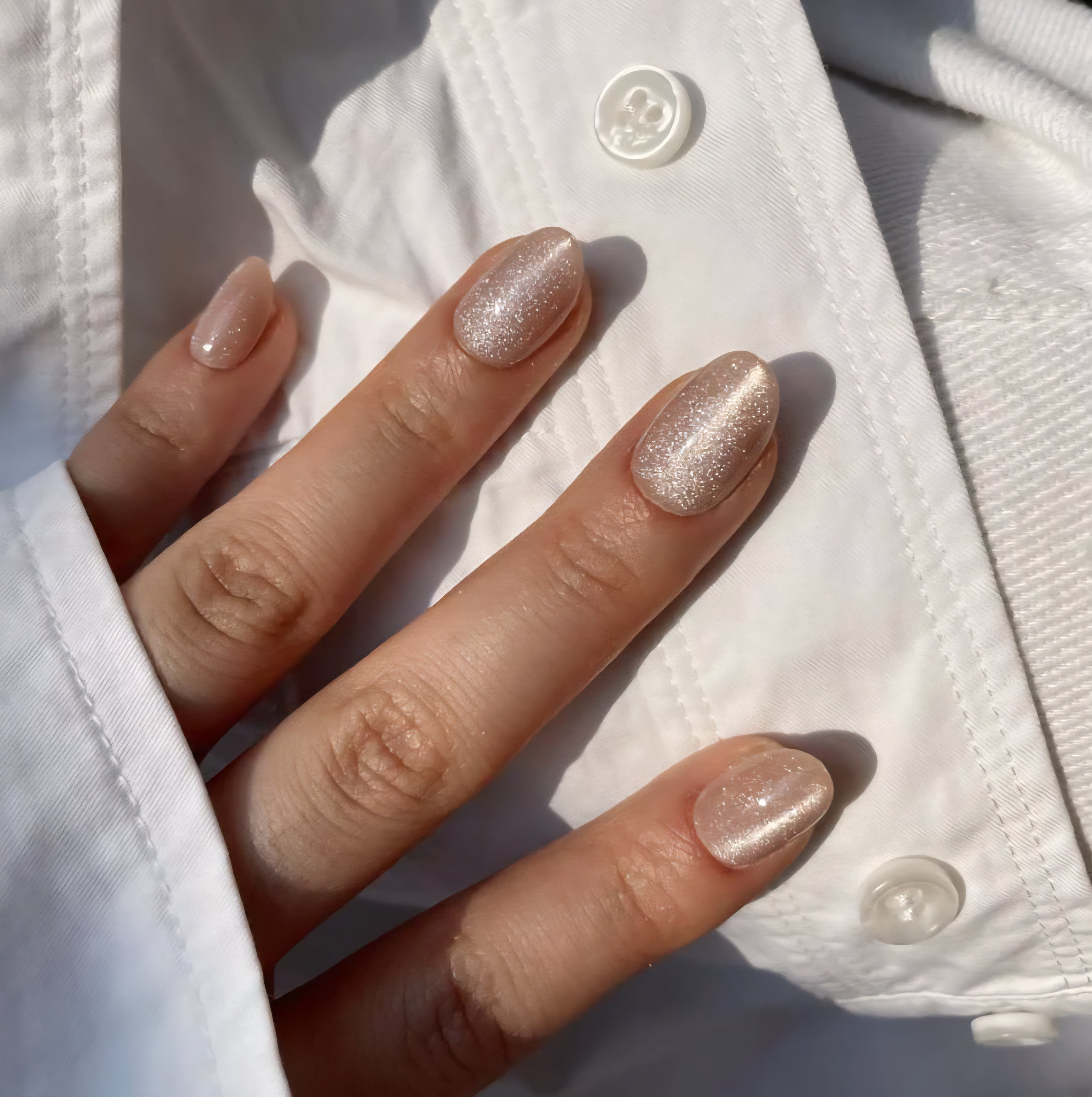 Gold Glitter Press-On Nails