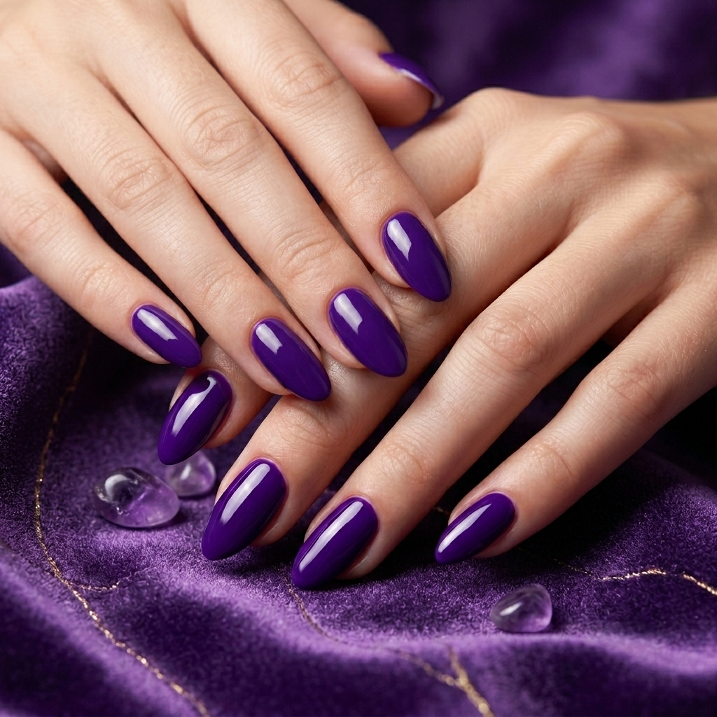 Glossy Purple Press-On Nails
