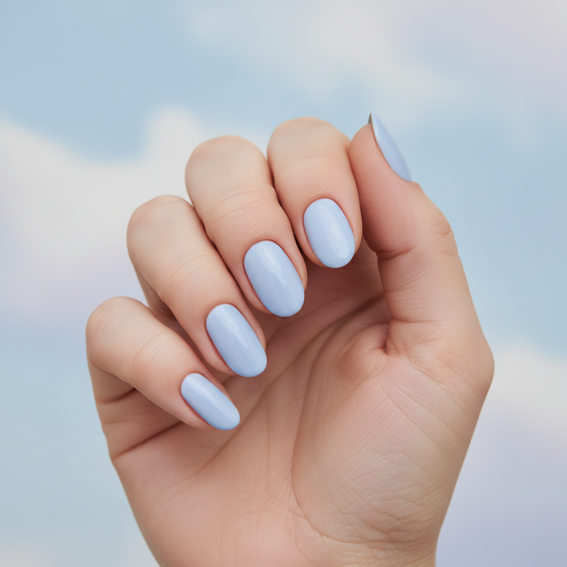 Baby Blue Press-Ons Nail O Lash