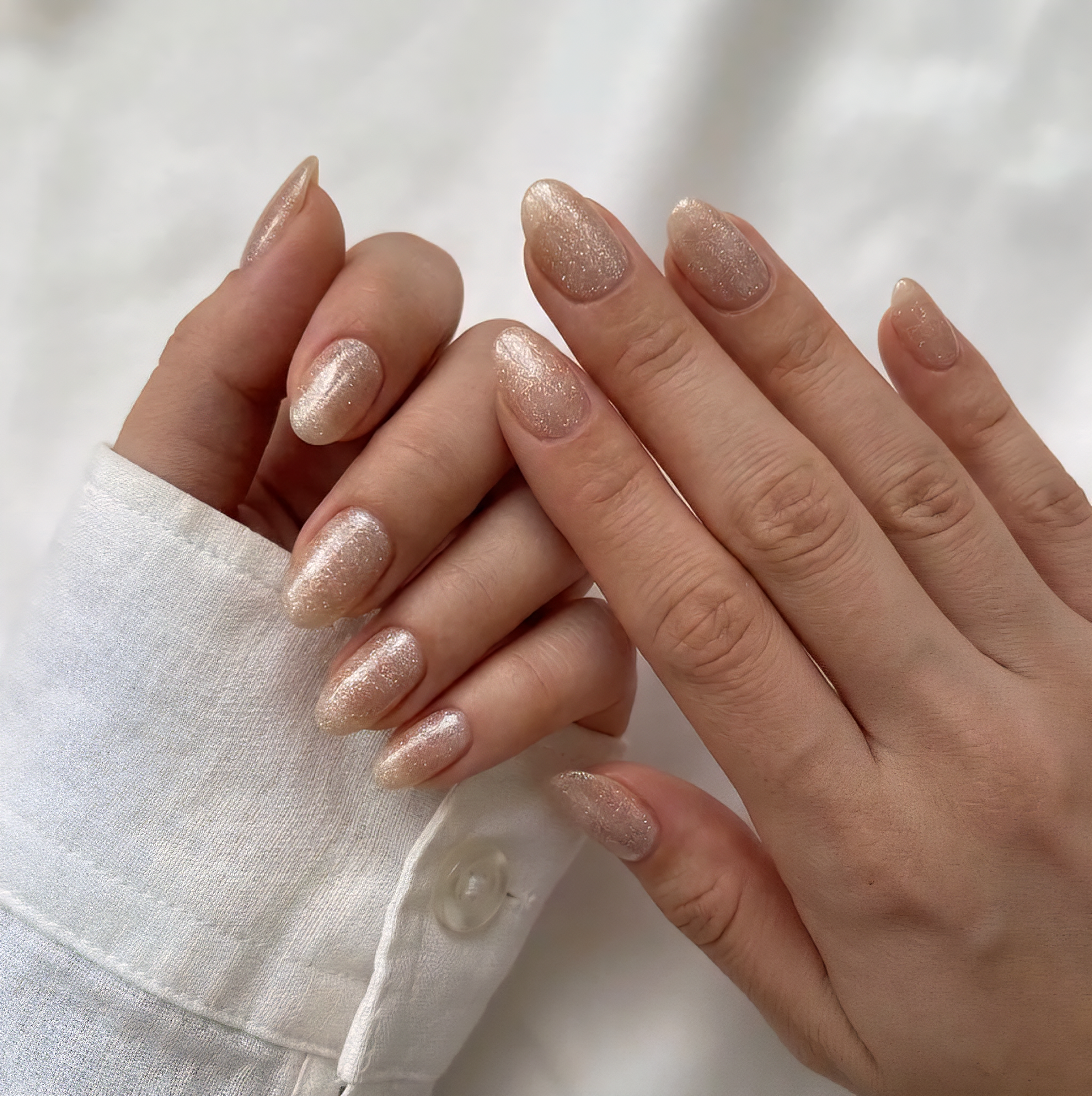 Gold Glitter Press-On Nails