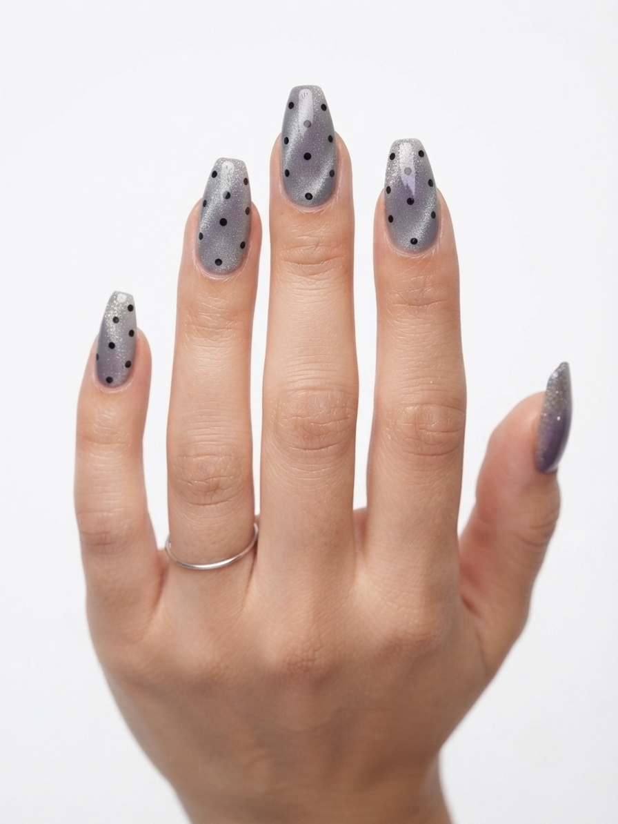 Polka Cat Eye Press-Ons Nail O Lash